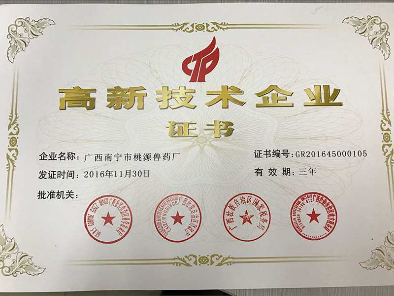 高新(xīn)技(jì )術企業證書